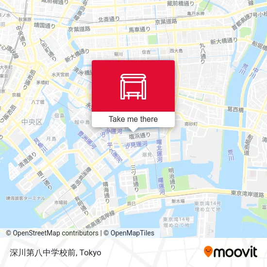深川第八中学校前 map