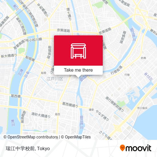 瑞江中学校前 map