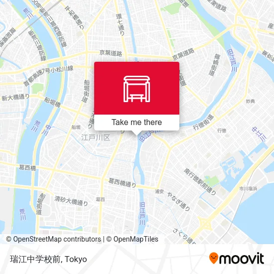瑞江中学校前 map