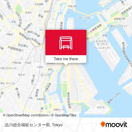 Shinagawa Welfare Center-mae map