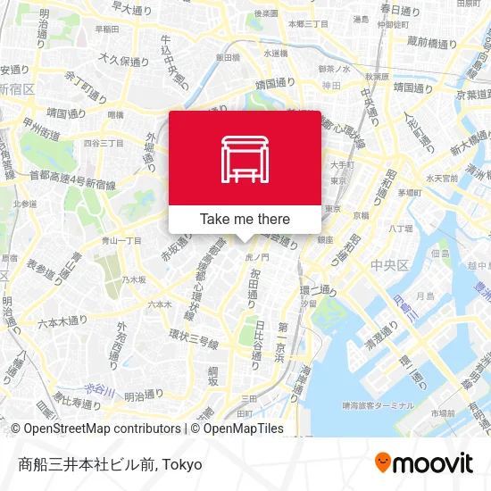 商船三井本社ビル前 map