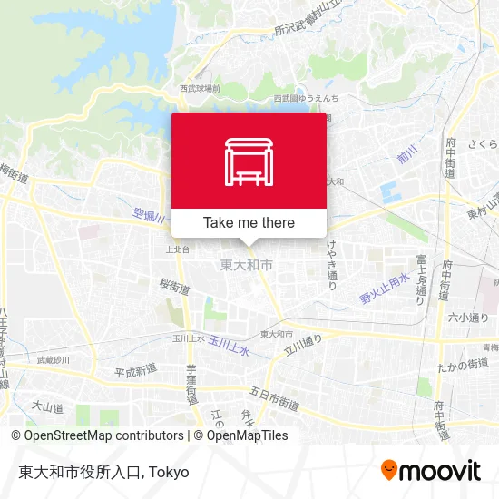 東大和市役所入口 map