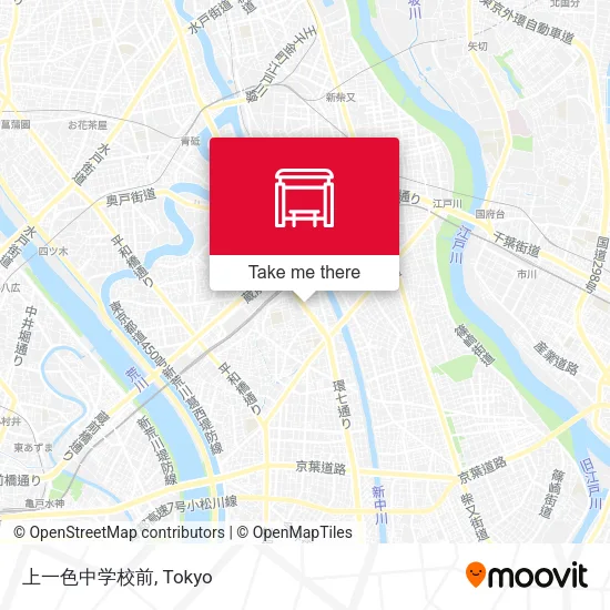 上一色中学校前 map