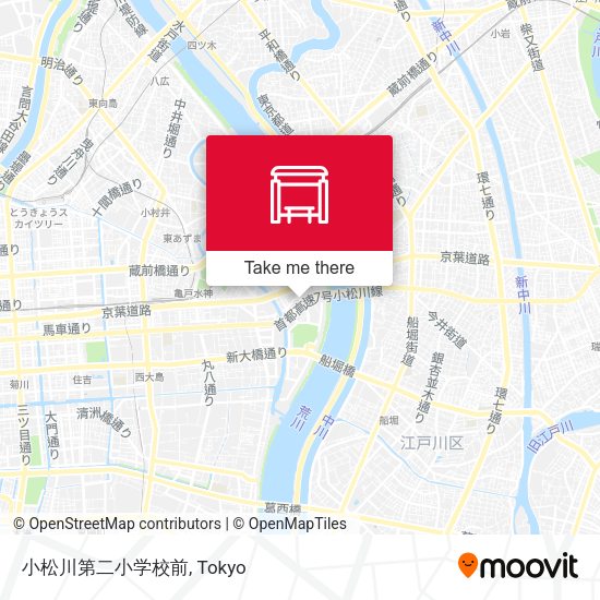 小松川第二小学校前 map