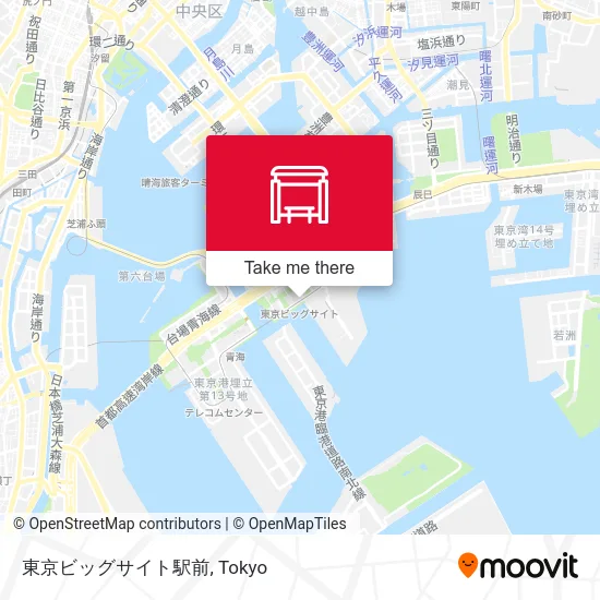 Tokyo Big Sight Station Front map