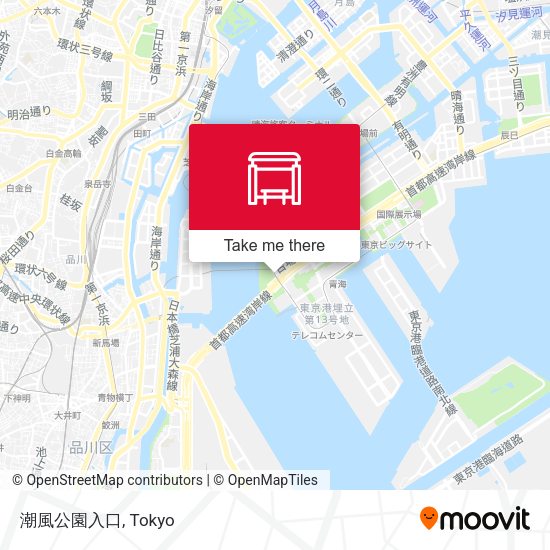 潮風公園入口 map