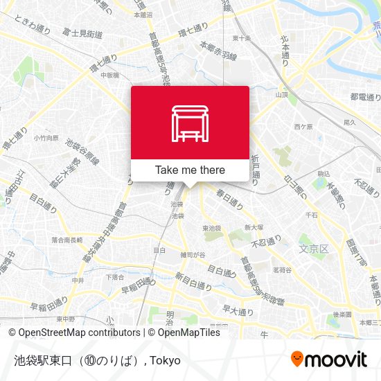 池袋駅東口（⑩のりば） map