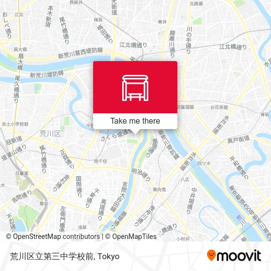 荒川区立第三中学校前 map