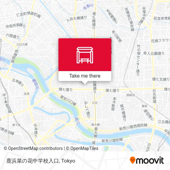 鹿浜菜の花中学校入口 map