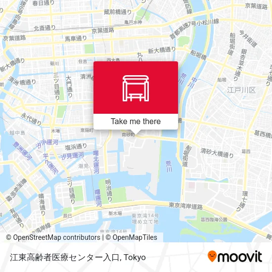 江東高齢者医療センター入口 map