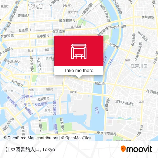 江東図書館入口 map