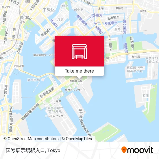 国際展示場駅入口 map