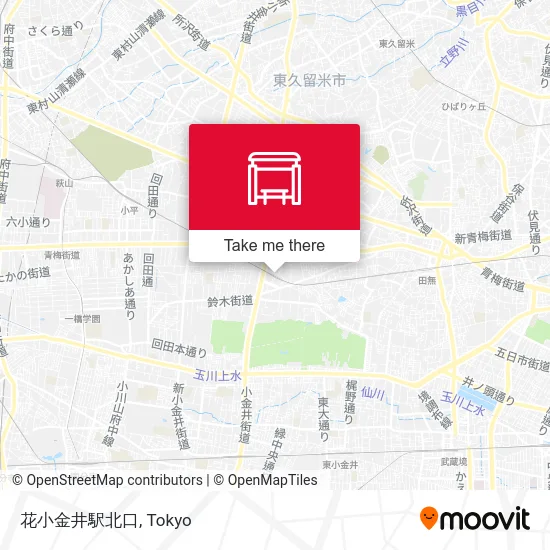 花小金井駅北口 map