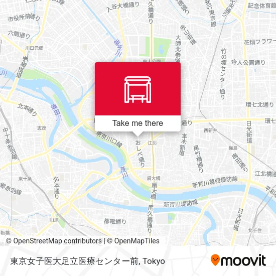 東京女子医大足立医療センター前 map