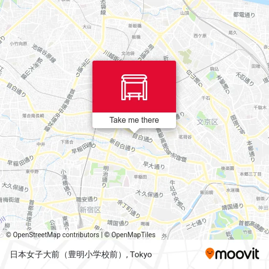 日本女子大前（豊明小学校前） map
