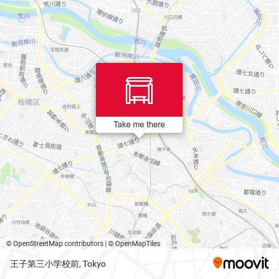 王子第三小学校前 map