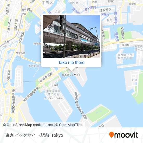 東京ビッグサイト駅前 map