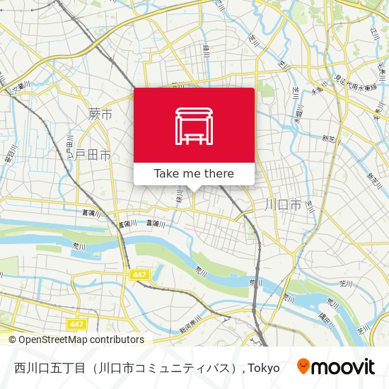 怎樣搭巴士或地鐵去川口市的西川口五丁目 川口市コミュニティバス