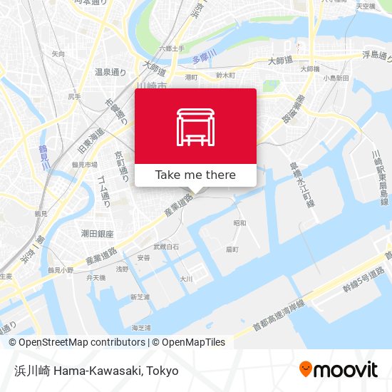 浜川崎 Hama-Kawasaki map