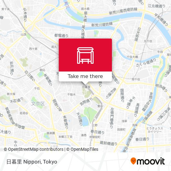 日暮里 Nippori map