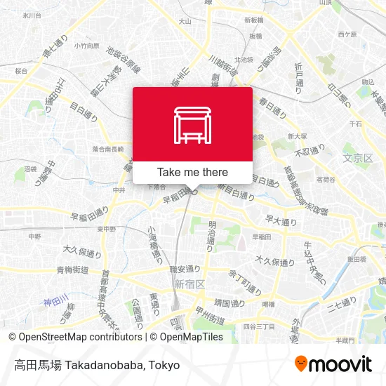 高田馬場 Takadanobaba map