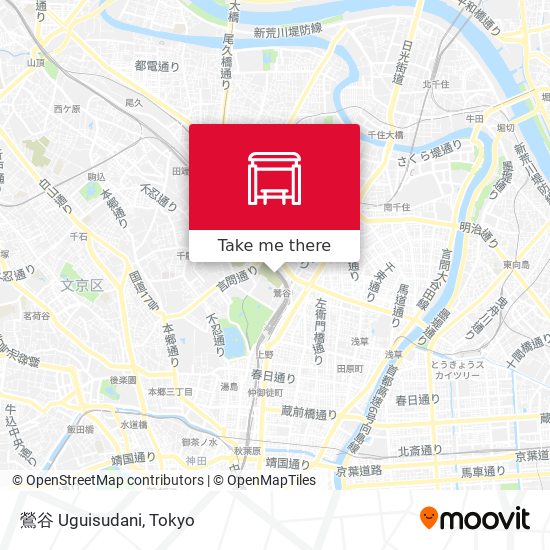 鶯谷 Uguisudani map
