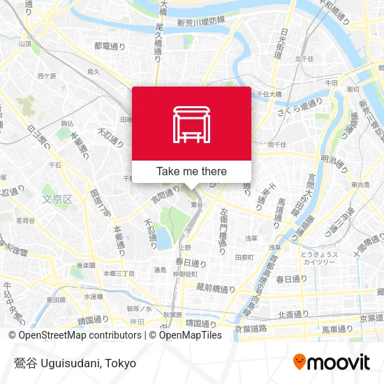 鶯谷 Uguisudani map