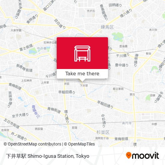 下井草駅 Shimo-Igusa Station map