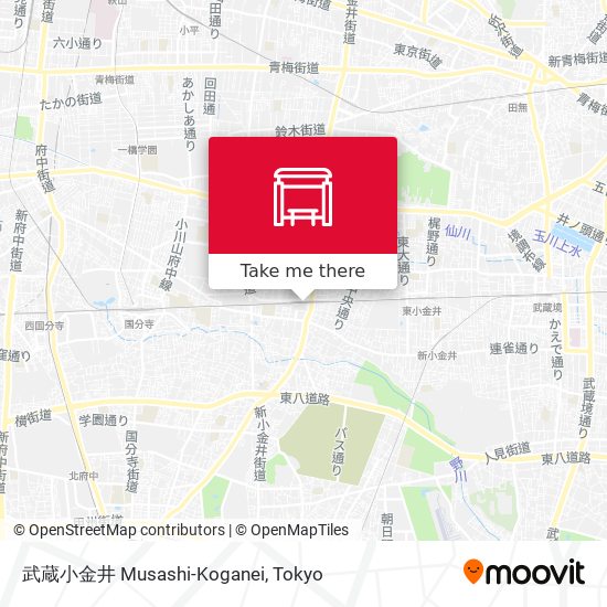 武蔵小金井 Musashi-Koganei map