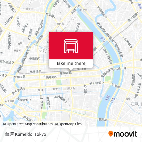 亀戸 Kameido map