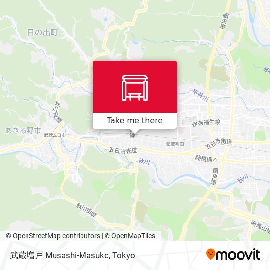 武蔵増戸 Musashi-Masuko map