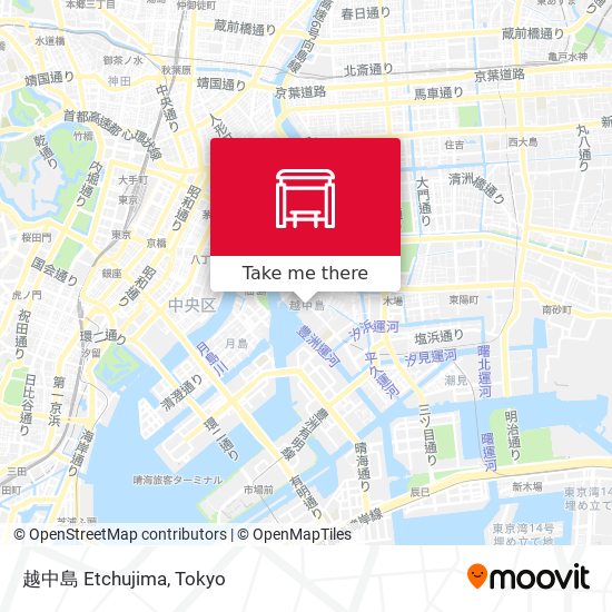 越中島 Etchujima map