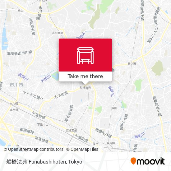 船橋法典 Funabashihoten map