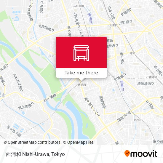 西浦和 Nishi-Urawa map