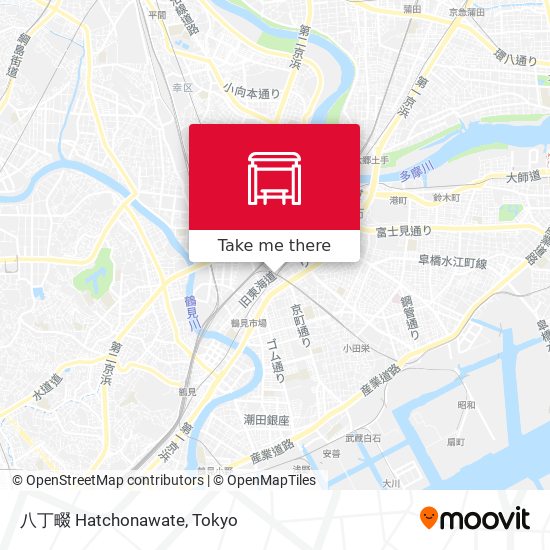 八丁畷 Hatchonawate map