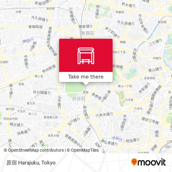 原宿 Harajuku map