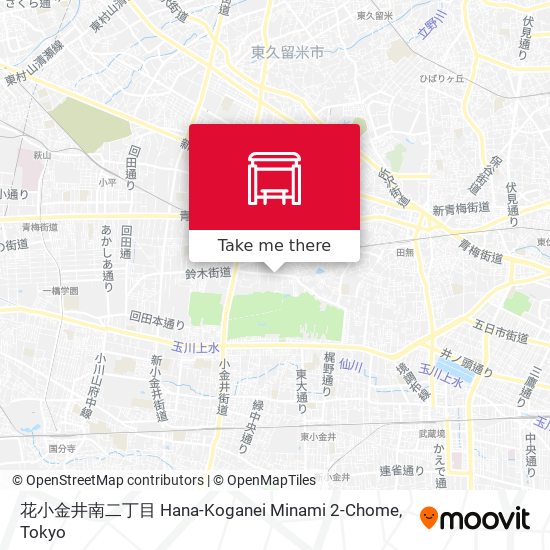 花小金井南二丁目 Hana-Koganei Minami 2-Chome map