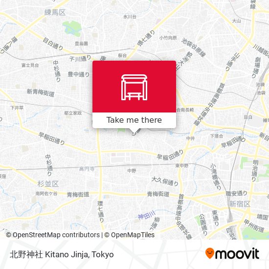 北野神社 Kitano Jinja map