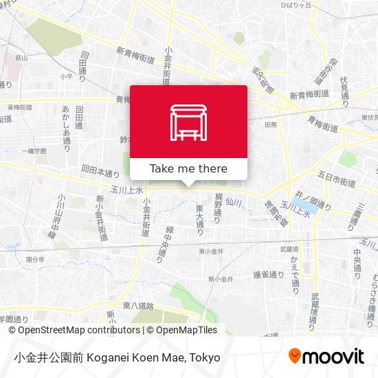 小金井公園前 Koganei Koen Mae map