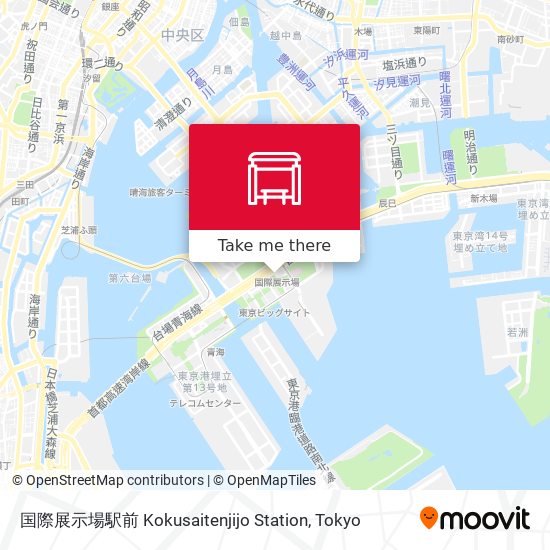 国際展示場駅前 Kokusaitenjijo Station map