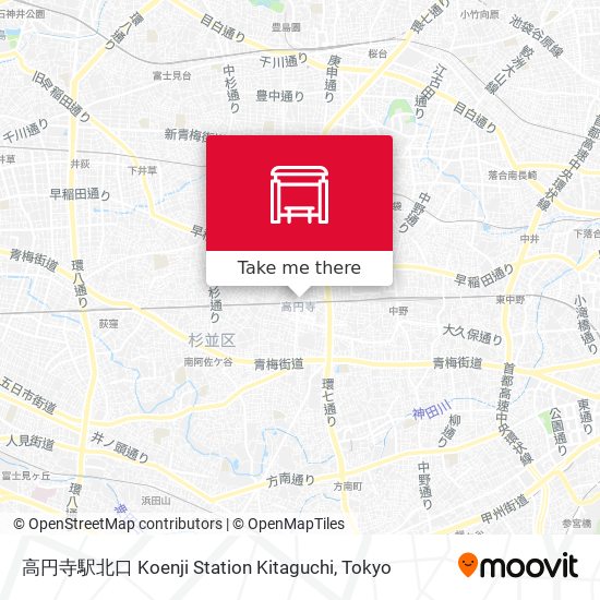 高円寺駅北口 Koenji Station Kitaguchi map