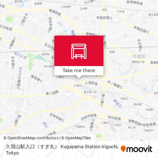 久我山駅入口（すぎ丸） Kugayama Station Iriguchi map