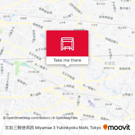 宮前三郵便局西 Miyamae 3 Yubinkyoku Nishi map