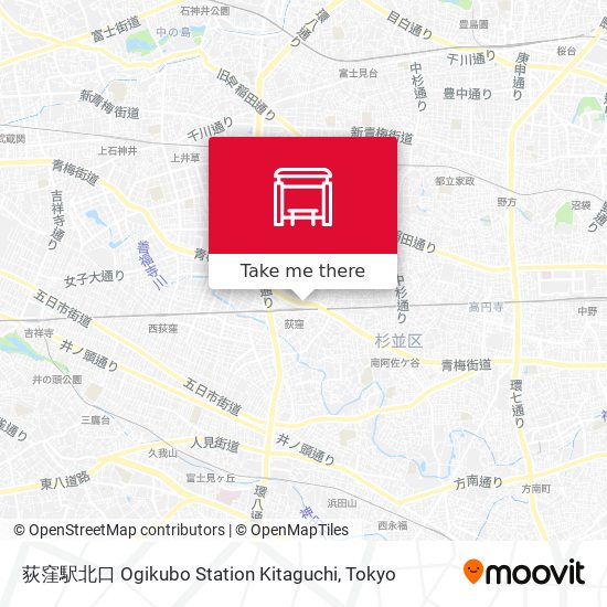 荻窪駅北口 Ogikubo Station Kitaguchi map