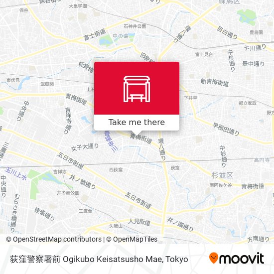 荻窪警察署前 Ogikubo Keisatsusho Mae map