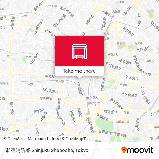 新宿消防署 Shinjuku Shobosho map