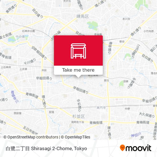 白鷺二丁目 Shirasagi 2-Chome map