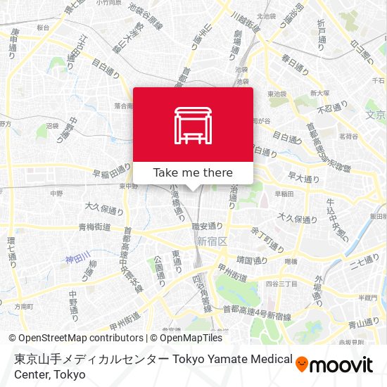 東京山手メディカルセンター Tokyo Yamate Medical Center map