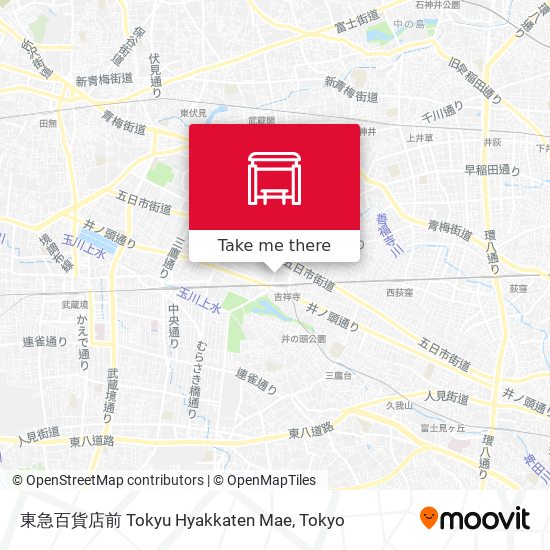 東急百貨店前 Tokyu Hyakkaten Mae map