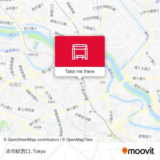 Akabane Station West Exit map